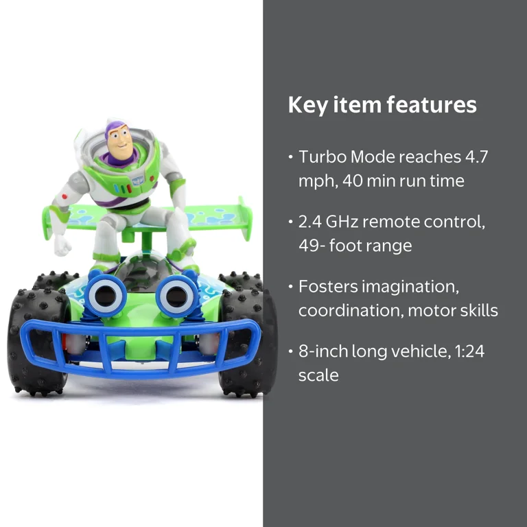 Toy Story Turbo Buggy RC Buzz Lightyear, 1:24 Scale, 2.4GHz