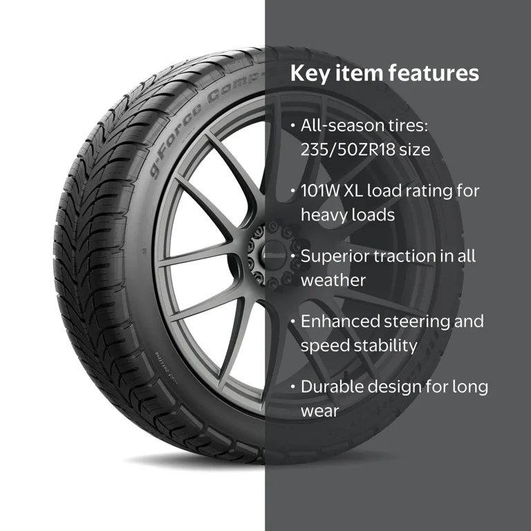 Free Shipping! BF Goodrich g-Force COMP-2 A/S+ 235/50ZR18 101W XL