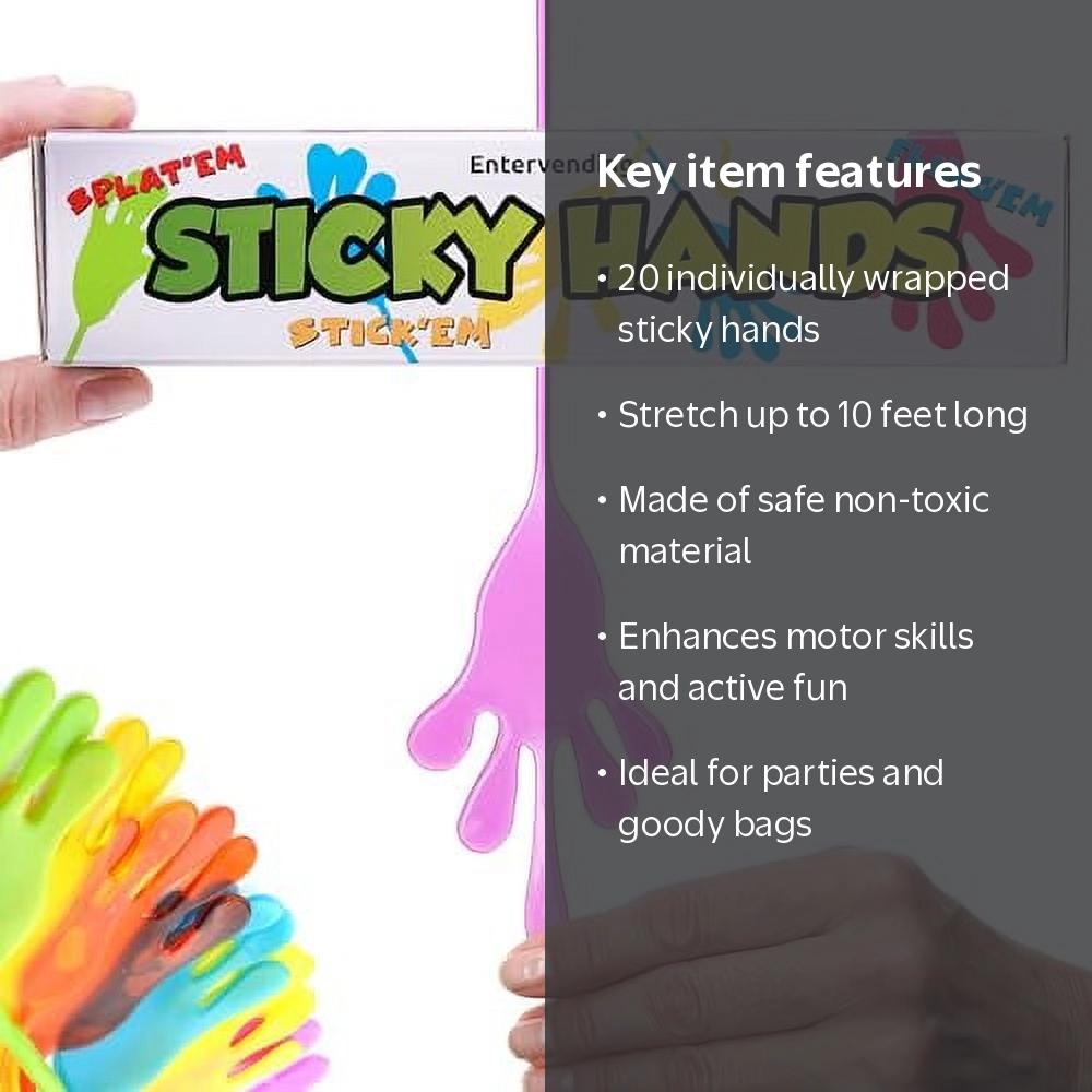 Entervending Sticky Hands for Kids - 20 Pcs Slappy Hands In Gift