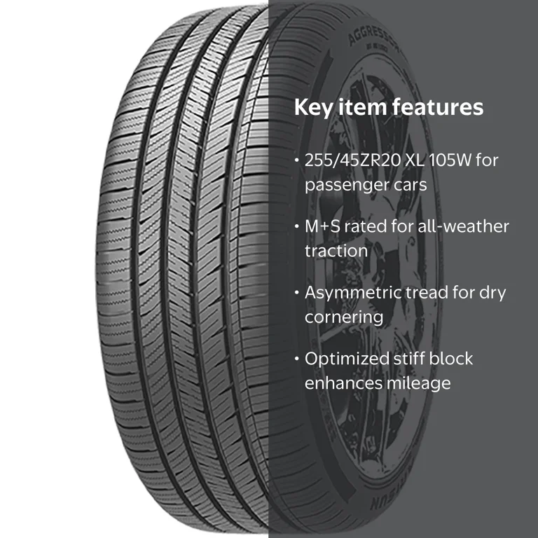 Arisun, Passenger Tire, All Season, 255/45ZR20 105W XL - Walmart.com