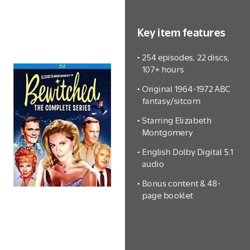 Bewitched 奥様は魔女 全48巻 日本語版 特製ケース、バインダー付き Bewitched: The Complete Series, 254 episodes on 22 discs, TV