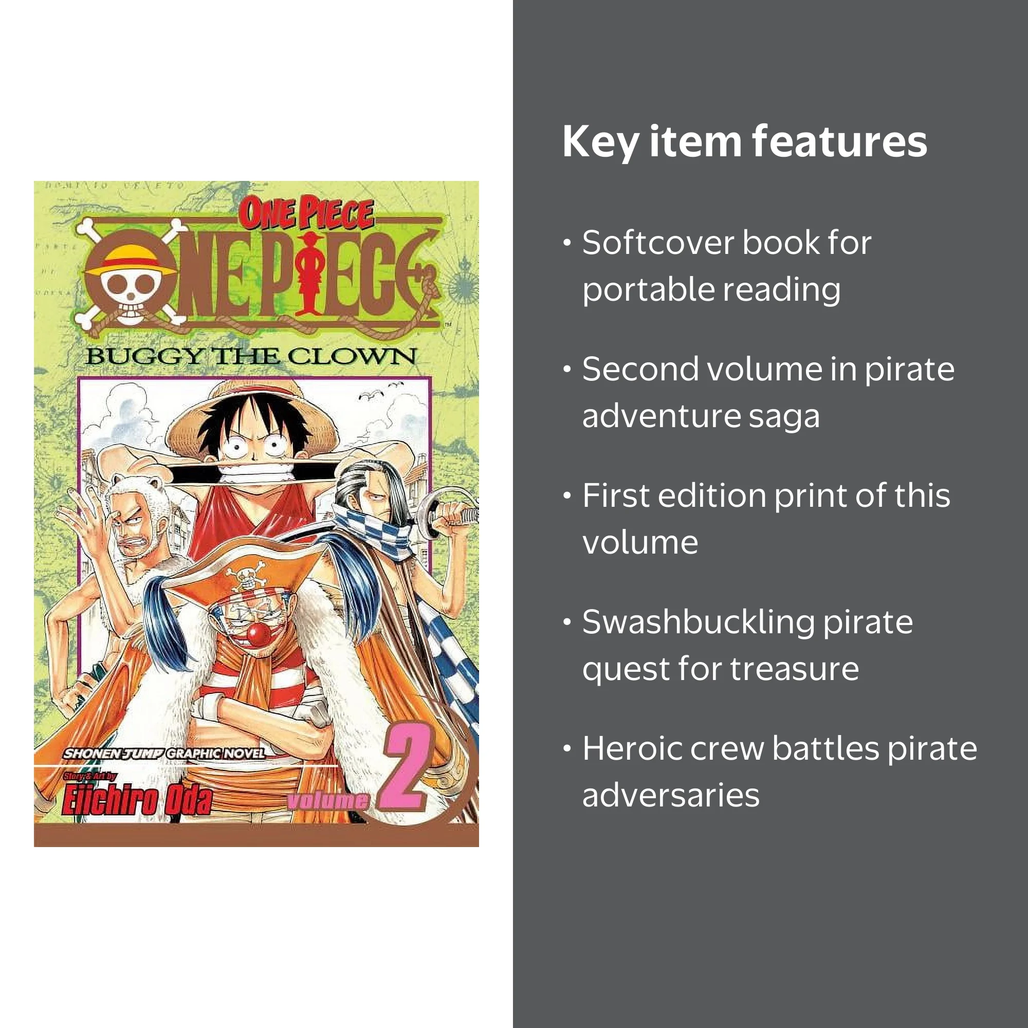 One Piece One Piece, Volume 2: Buggy the Clown, Book 2, (Paperback