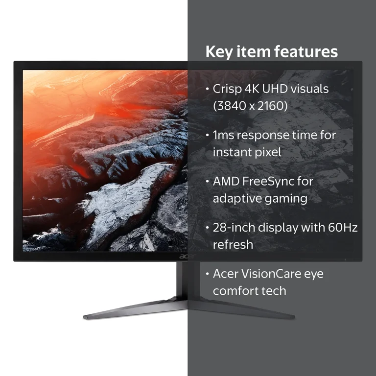 acer KG281K 4K ゲーミング ディスプレイ Acer 28