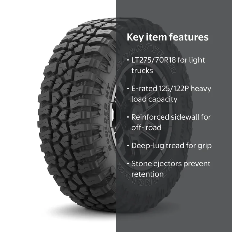Goodyear Wrangler Boulder MT Mud Terrain LT275/70R18 125/122P E