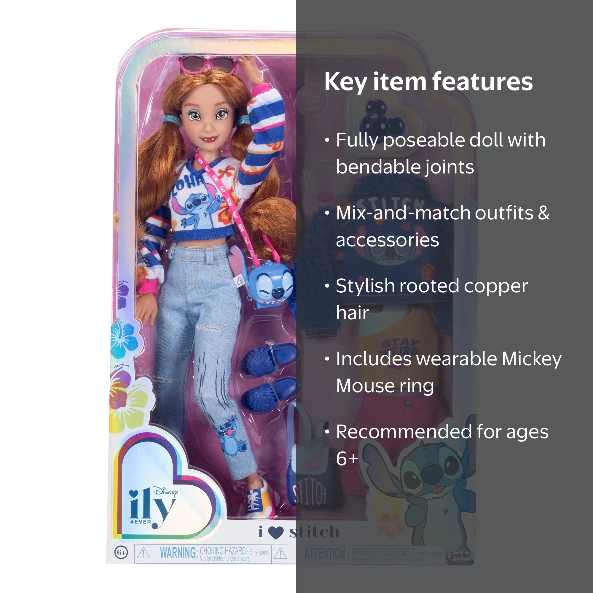 Disney ILY 4EVER Doll, Inspired by Stitch, Fully Poseable, Ages 6+