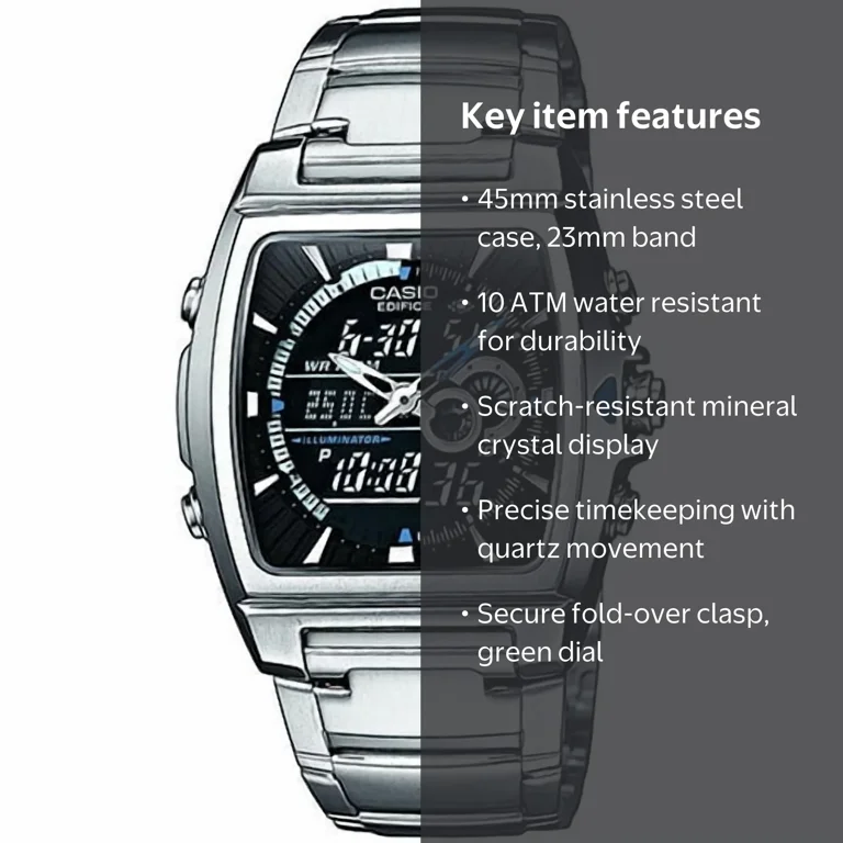 Casio Men's Ana-Digi Edifice Watch - Walmart.com