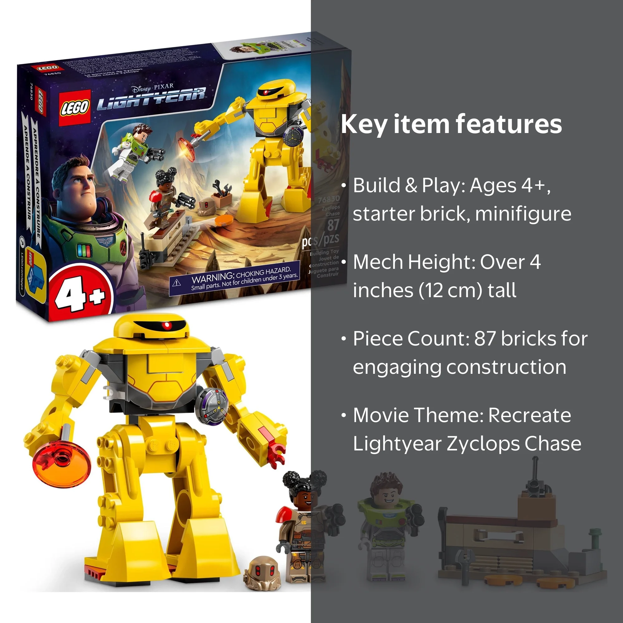 LEGO, Space Robot Building Toy, 76830, with Mech Action Figure