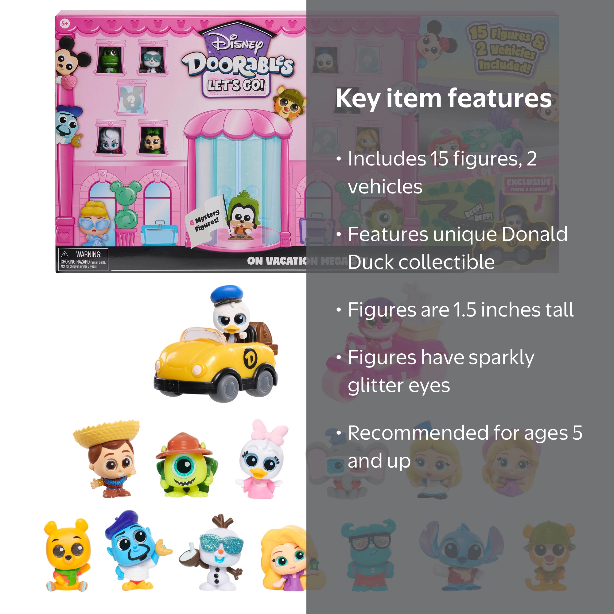 Disney Doorables Mega Vacation Set, Exclusive New Pack, Kids Toys