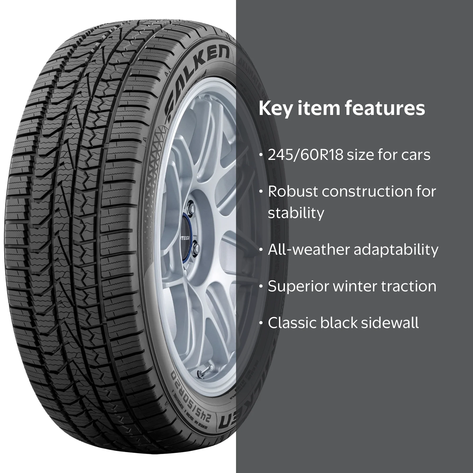 Falken Aklimate 245/60R18 105V All Weather - Walmart.com