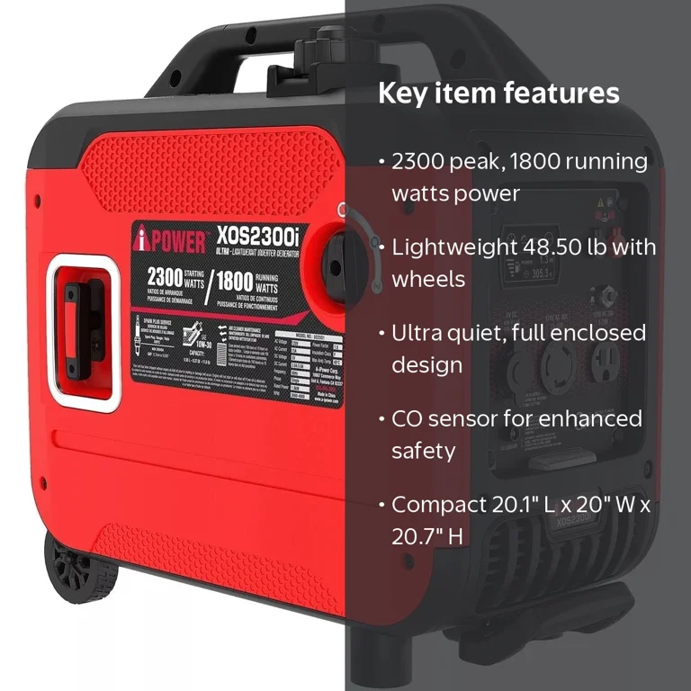 A-iPower, Portable Generator Inverter, 2300 Watt, With CO Sensor