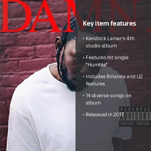 Aftermath, Kendrick Lamar - DAMN CD, 14 Songs Including Humble