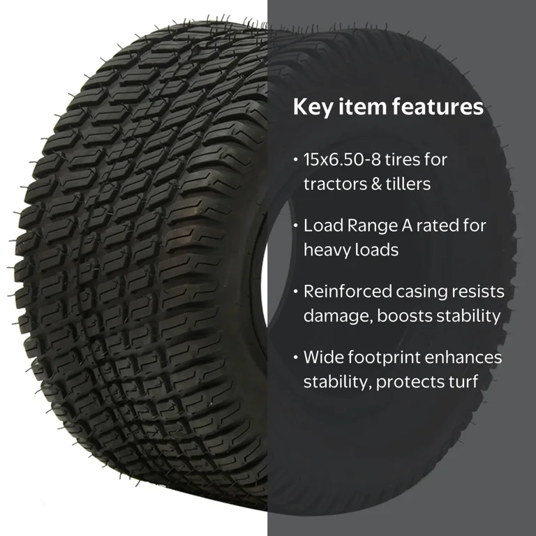 Carlstar Turf Master 15.00X6.50-8 47A3 A Lawn & Garden Tire