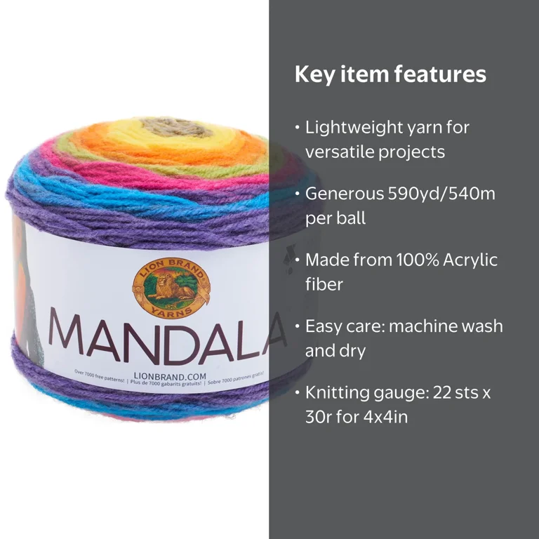 Lion Brand Yarn Mandala Gnome, 100% Acrylic, Machine Washable