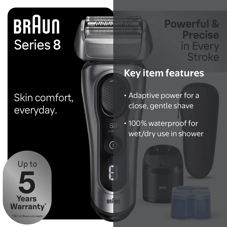 Braun, Electric Razor for Men, 8567cc, SmartCare Center - Walmart.com