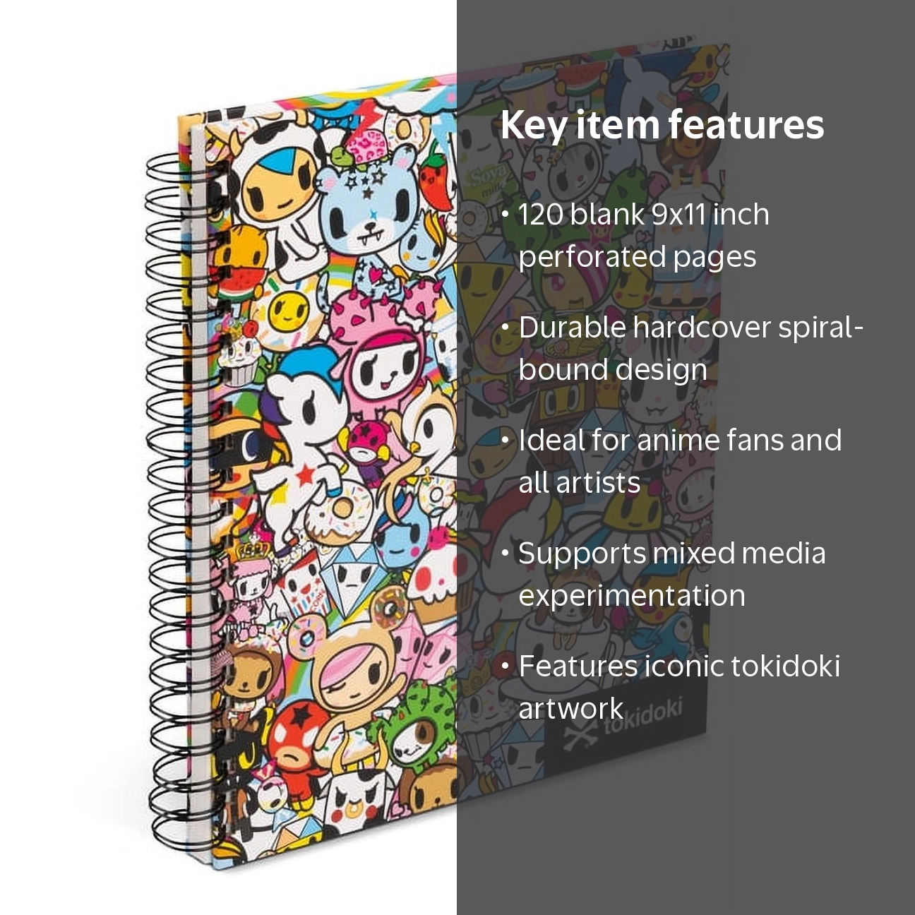 tokidoki, Sketchbook with Spiral, (Hardcover), 9x11 inches