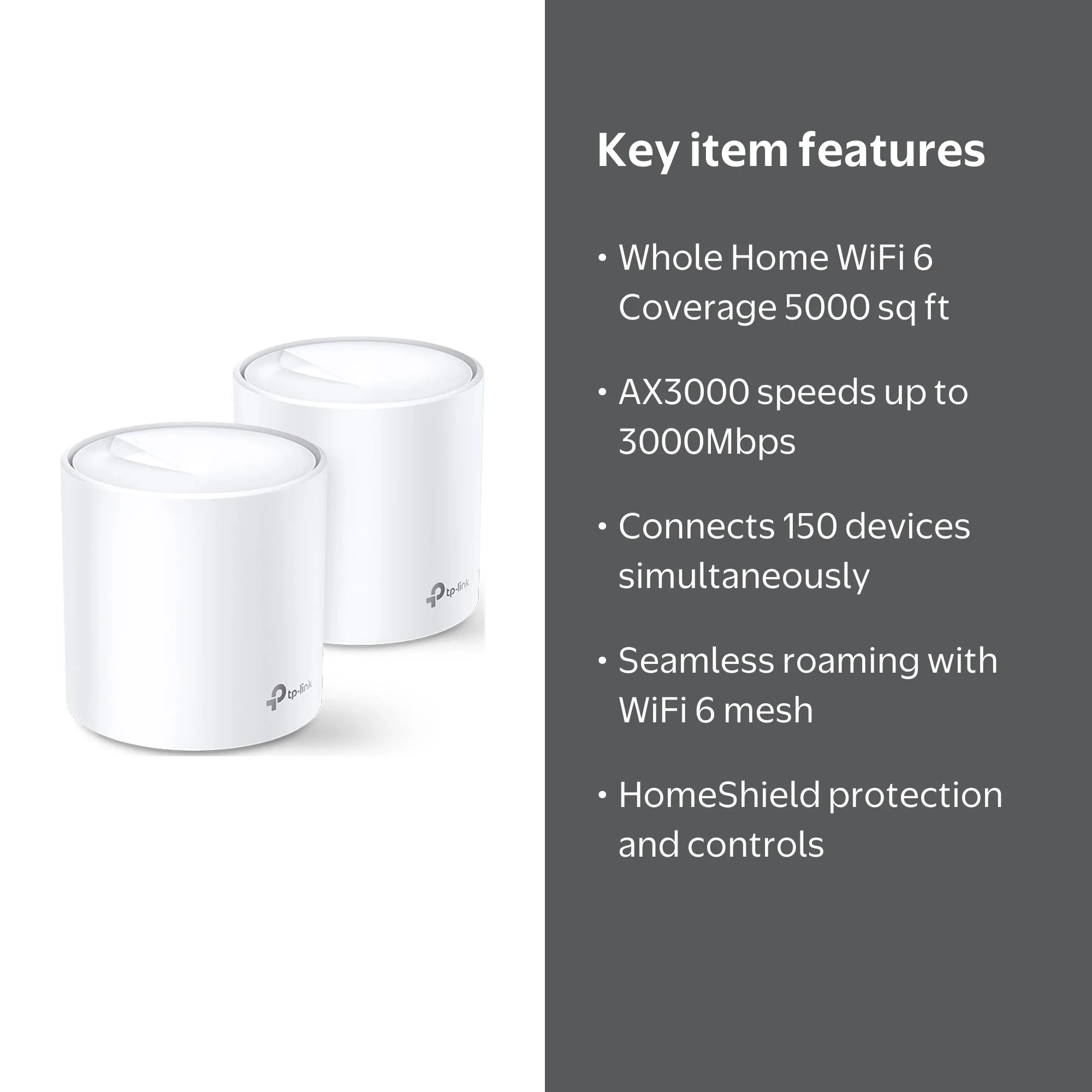 TP-Link Wi-Fi 6 AX3000 Deco W6000 Whole Home Mesh Router System (2