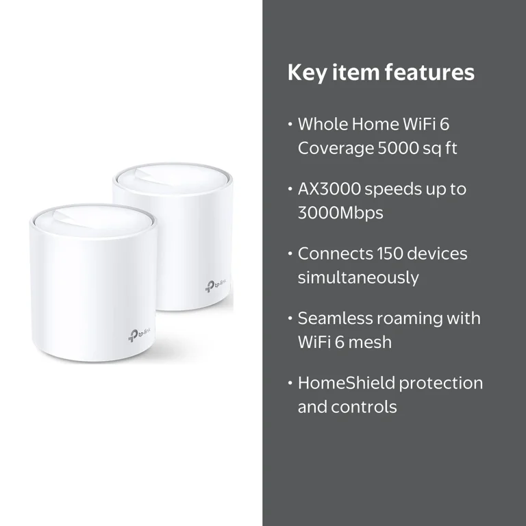 TP-Link Wi-Fi 6 AX3000 Deco W6000 Whole Home Mesh Router System (2