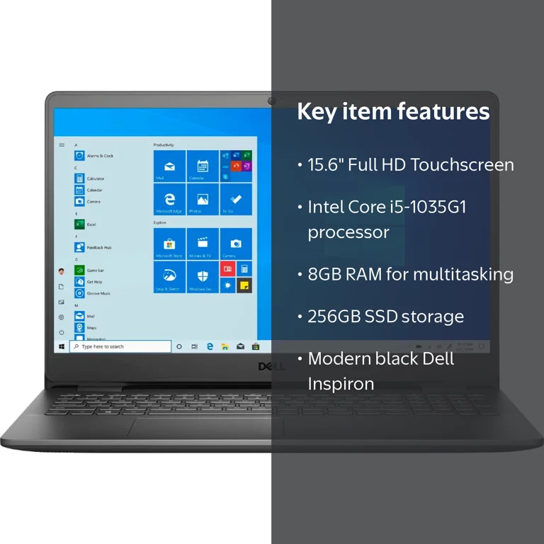 デル Core i5-1035G1/8G/SSD256G/15.6型フルHD液晶 Dell Inspiron 15.6” FHD TouchScreen Laptop - i5, 8GB RAM, 256SSD