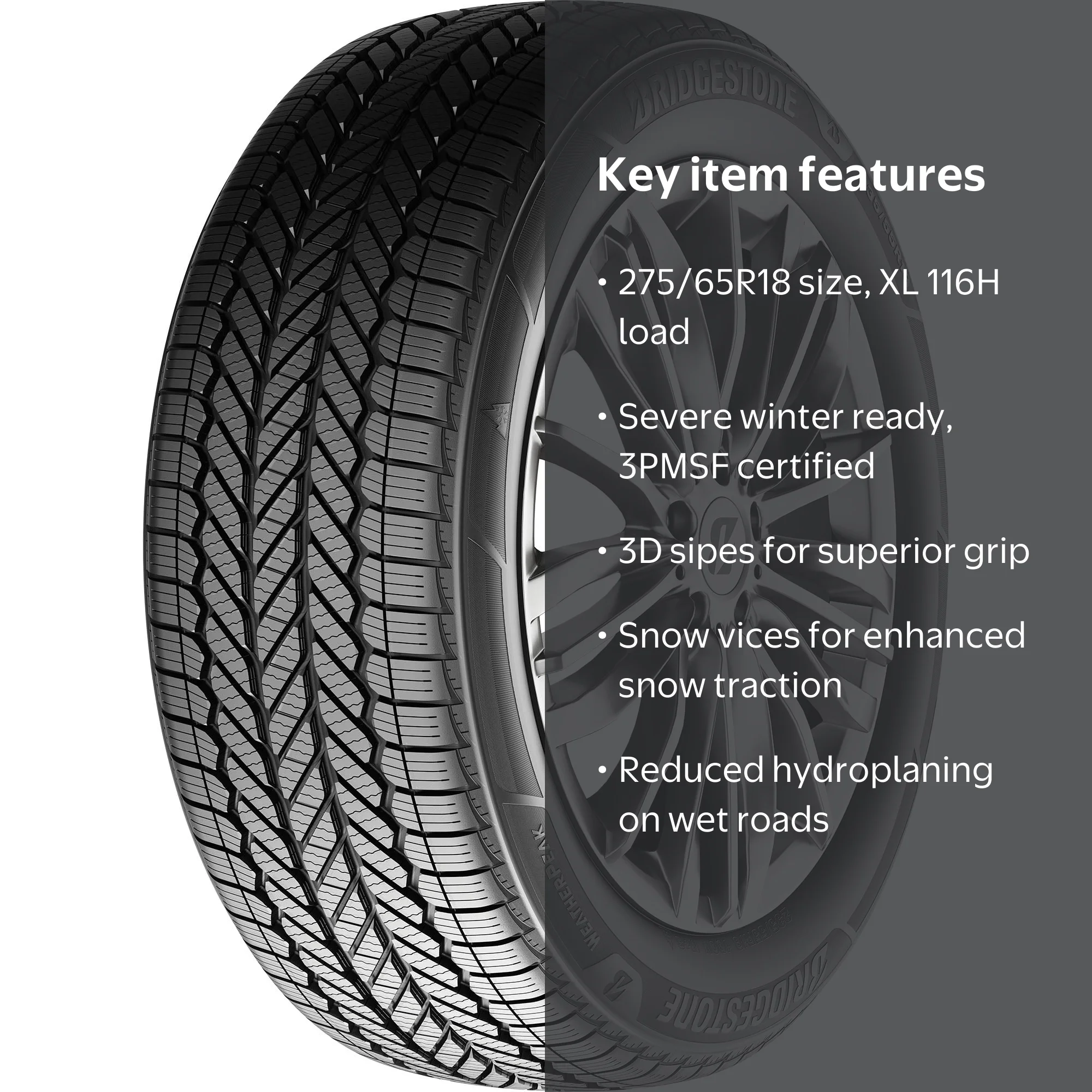 Bridgestone Weatherpeak All Weather 275/65R18 116H XL Passenger