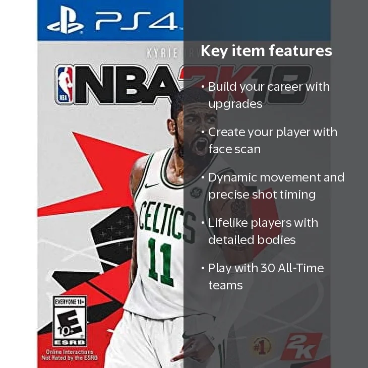 2K, NBA 2K18, PlayStation 4, 710425479076, Video Game - Walmart.com