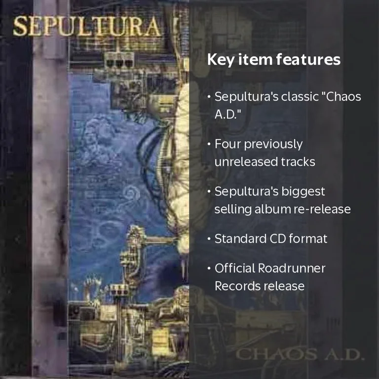 Sepultura - Chaos A.D. - Music & Performance - CD - Walmart.com