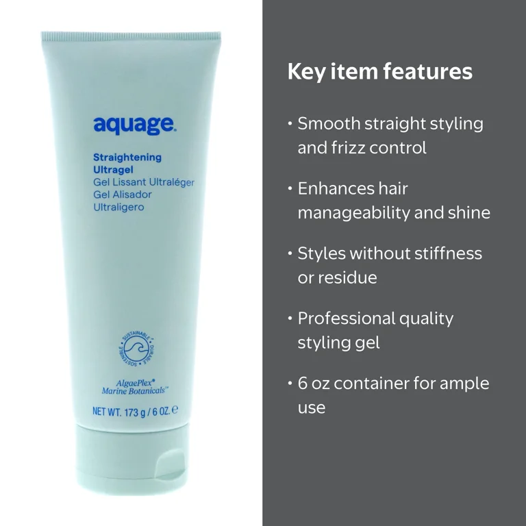 AQUAGE スキンケアジェル Aquage, Straightening Ultragel, 6 oz for sleek, straight styles