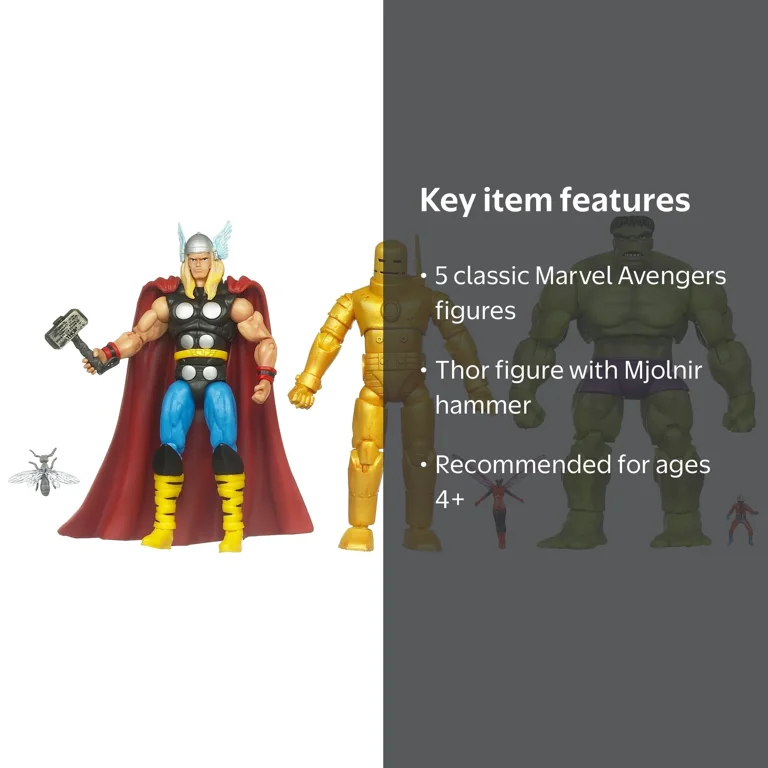 Marvel Super Hero Team Packs Classic Avengers Action Figure Set