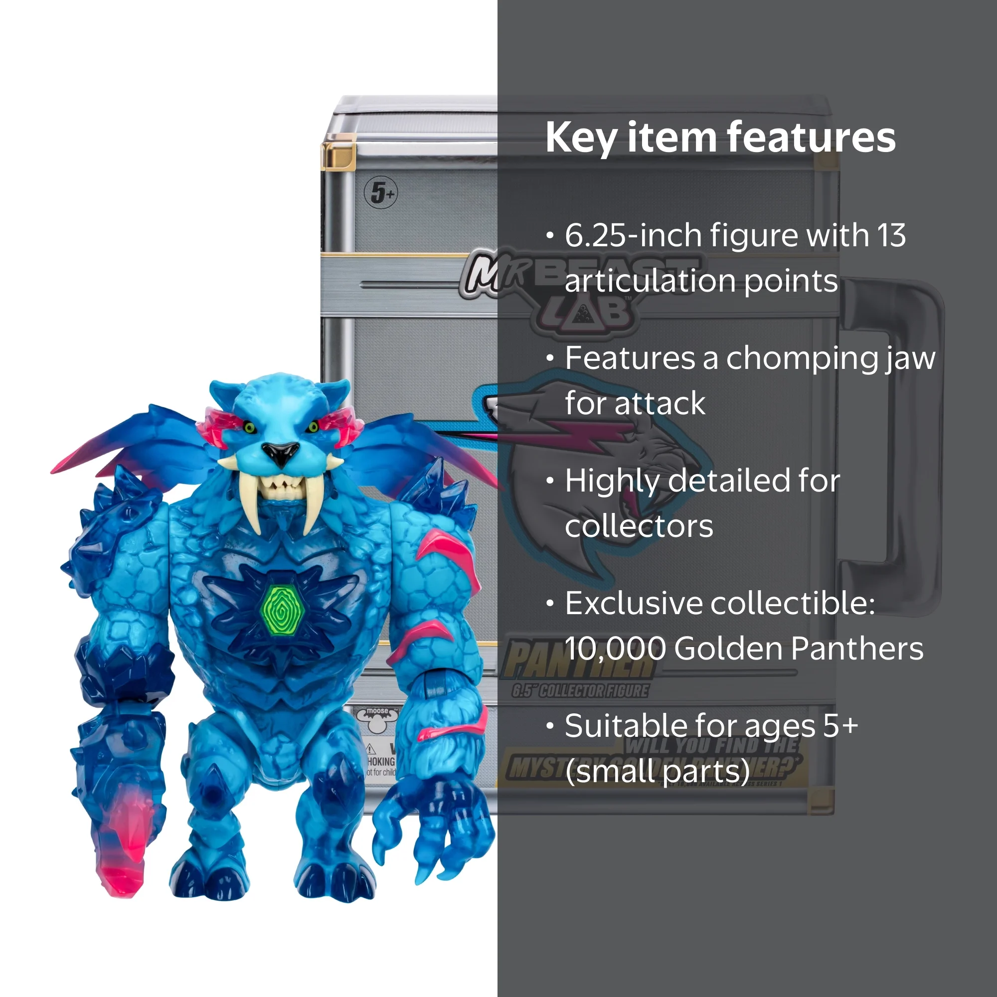 MrBeast Lab Apex Beast Panther Collector Figure, 6.25Inches Tall