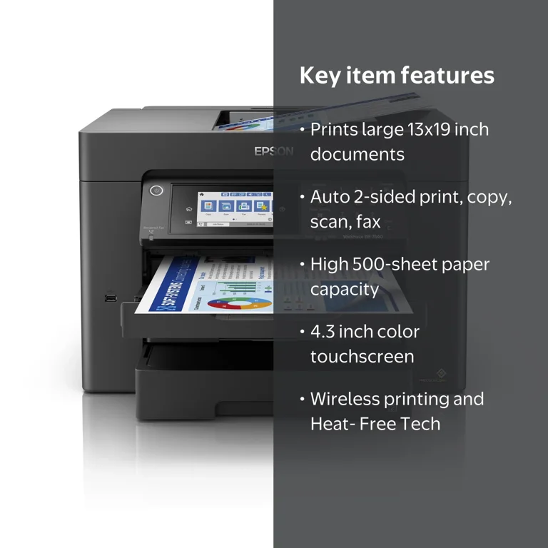 Epson WF-7840 Wireless All-in-One Scanner & Copier, 13