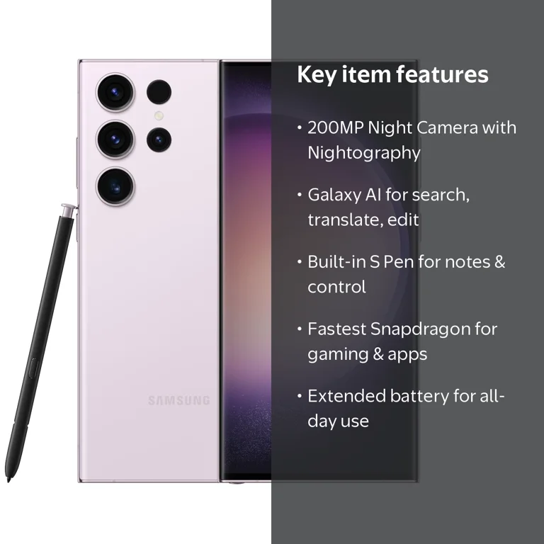 SAMSUNG Galaxy S23 Ultra, 256GB, 200MP, Night Mode, Long Battery SAMSUNG Galaxy S23 Ultra, 256GB, 200MP, Night Mode, Long Battery