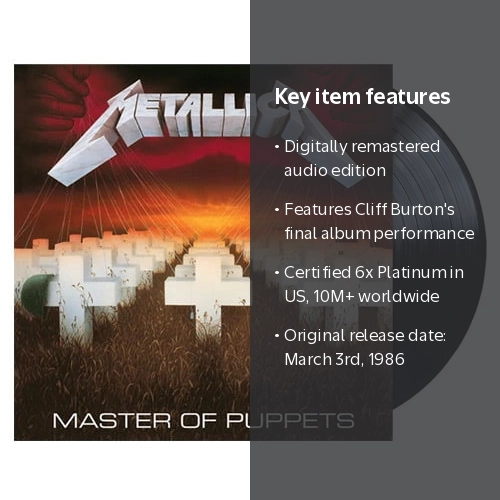 Remastered Vinyl LP - Metallica: Master Of Puppets, Rock Music
