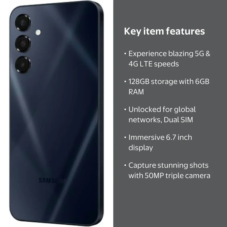 Samsung, Galaxy A16 5G + 4G LTE, SM-A166M/DSN, 128GB + 6GB