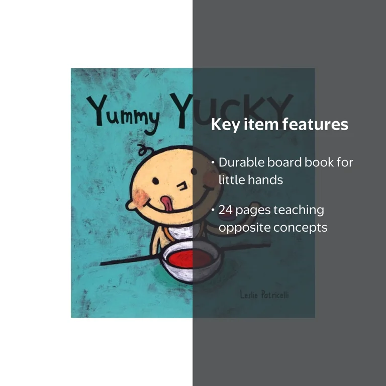 Yummy Yucky ボードブック 16冊セット➕ベビーサインテキスト Leslie Patricelli, Board Book, Yummy Yucky, Learning Opposites