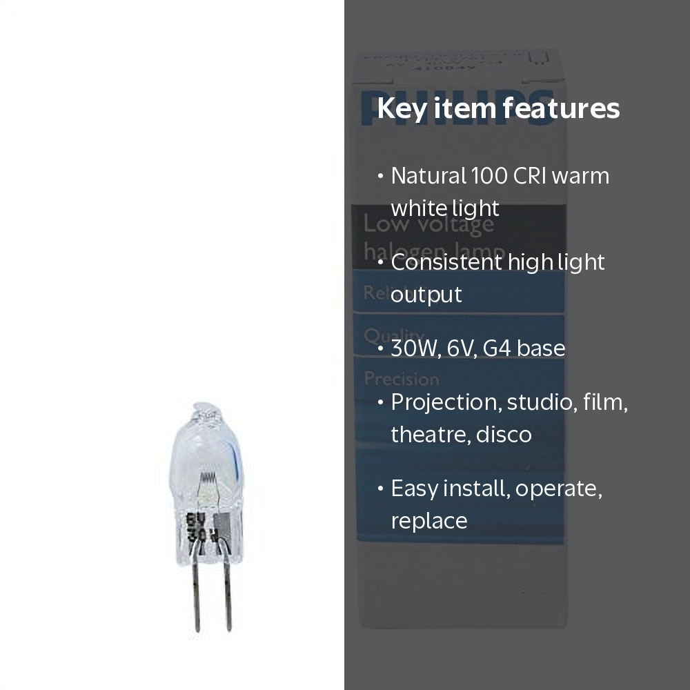 Philips Halogen non-reflector 5761 30W G4 6V Light Bulb - Walmart.com