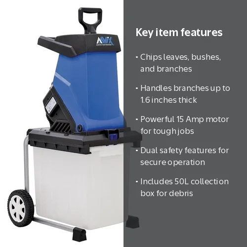 Pulsar, Electric Chipper & Shredder, AGT308, 15 Amp, 1.6