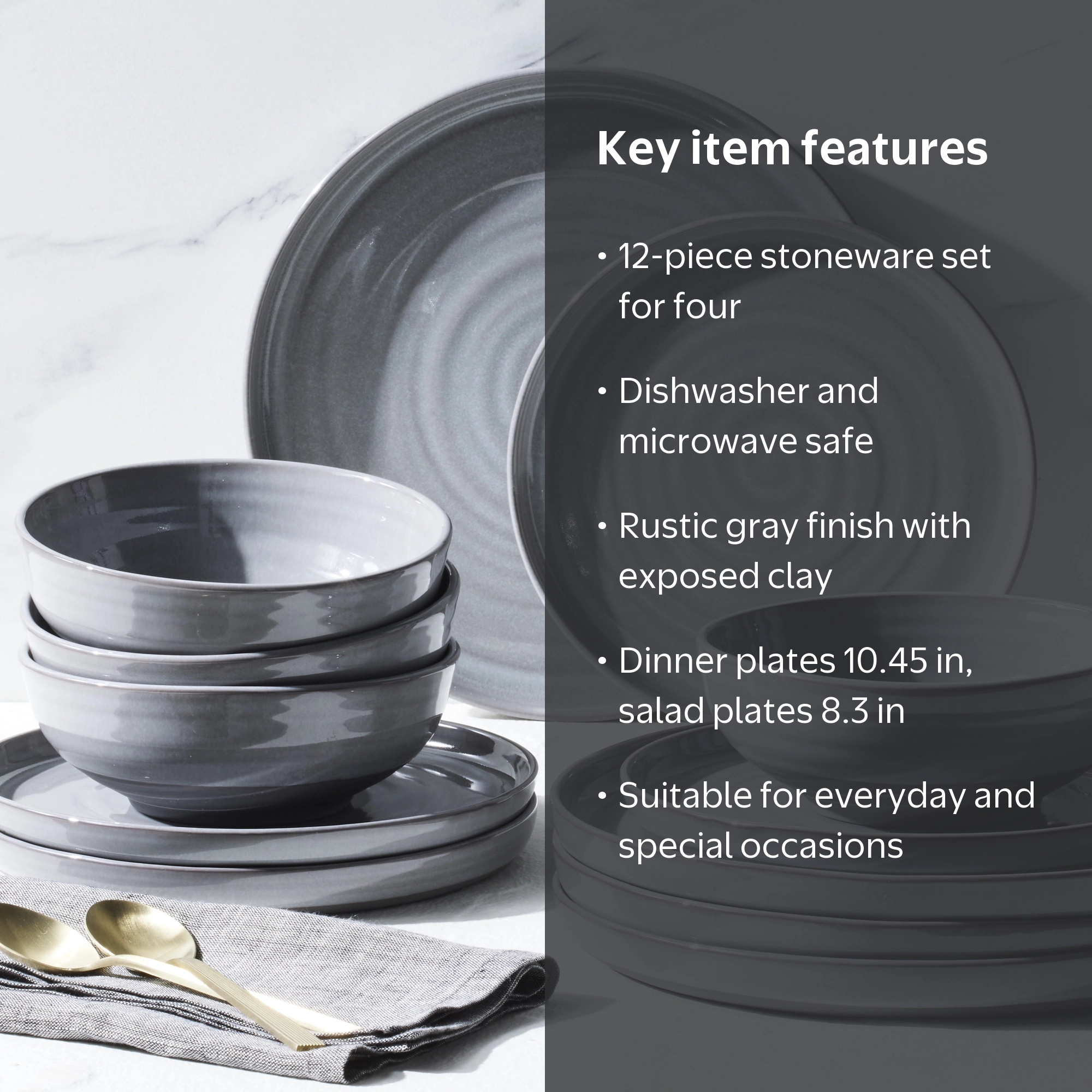Free Shipping! Better Homes & Gardens Stoneware 12-Piece