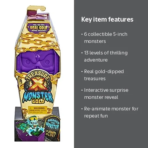 Treasure X Monster Gold Adventure - 13 Levels, Real Gold Dipped