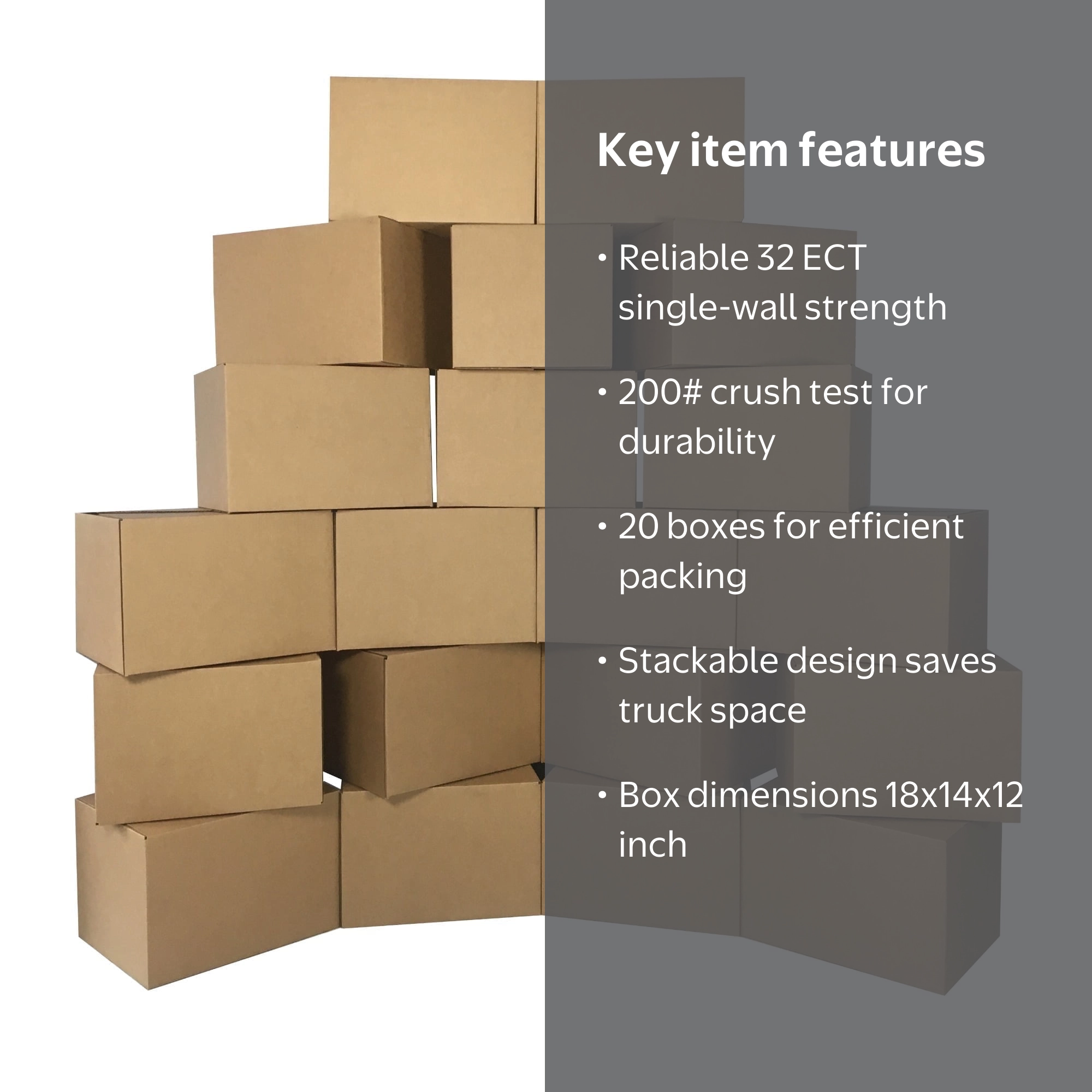 UBMOVE Heavy Duty Medium Size Recycled Cardboard Moving Boxes