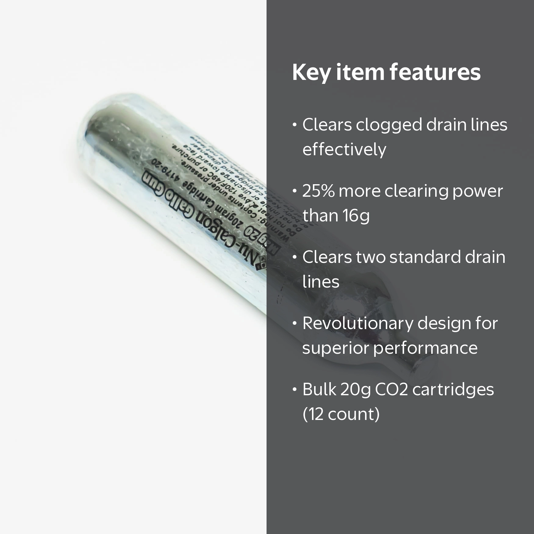 Nu-Calgon 4179-20 Mag 20 CO2 Cartridges (Includes (12)-20g CO2