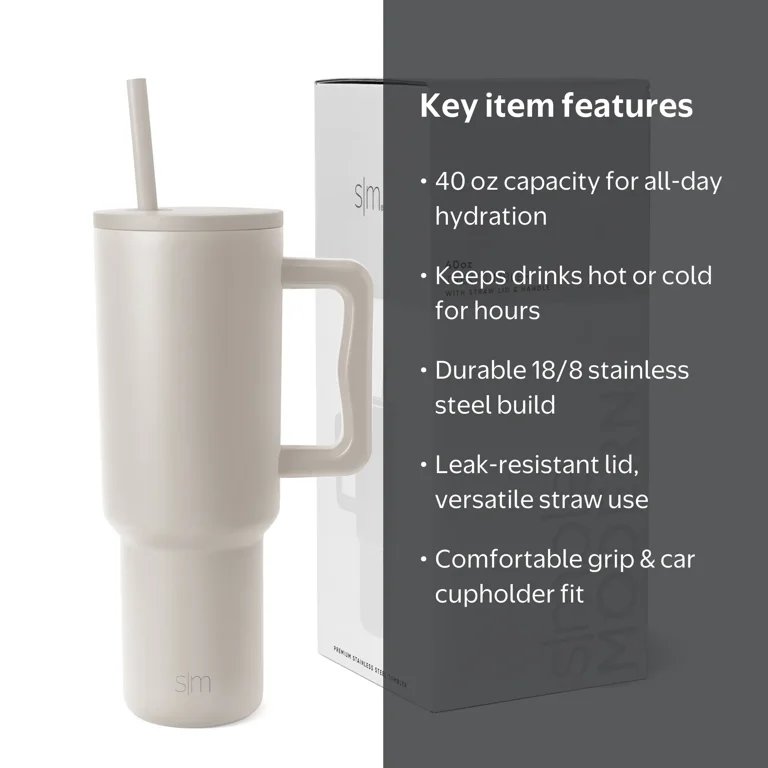 Simple Modern 40 fl oz Trek Tumbler with Straw Lid - Walmart.com