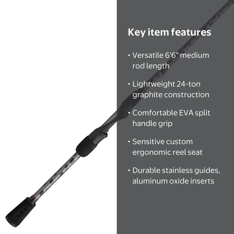 abu garcia 6'6 spinning rod Max Elite Combo The Ike Dude platform features quality components paired with aggressive cosmetics and is available in both spinning and spincast options Abu Garcia Veritas 6'6