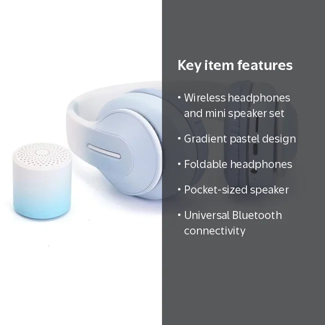 ZTECH Pastel Duo - Wireless Headphone and Matching Mini Speaker