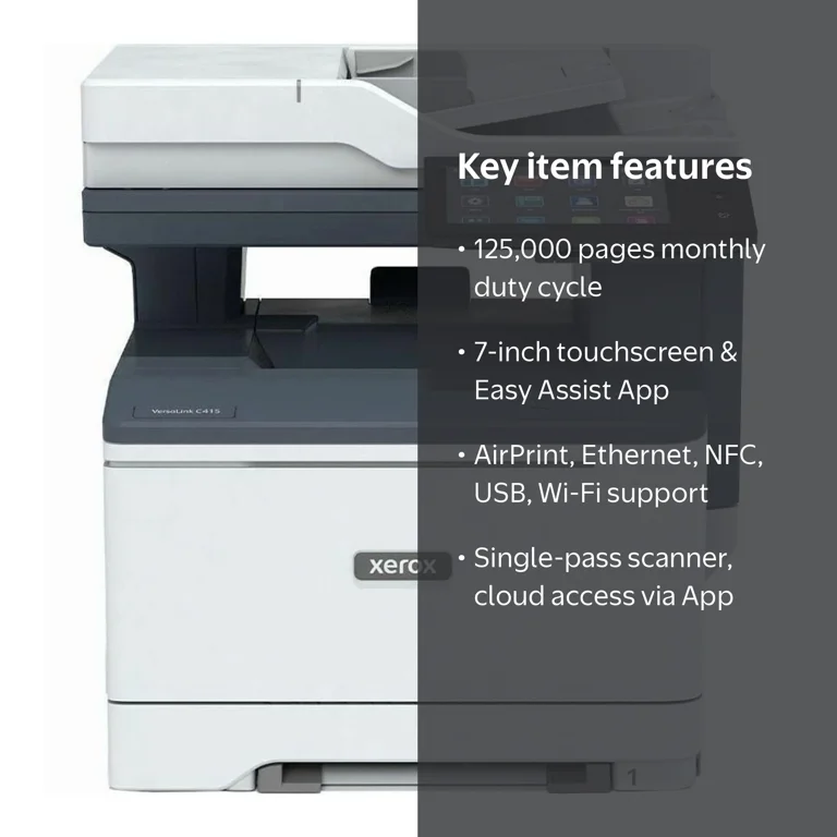 リプロゴーチェ身長38cm Free Shipping! Xerox VersaLink C415/DN All-in-One Duplex Laser