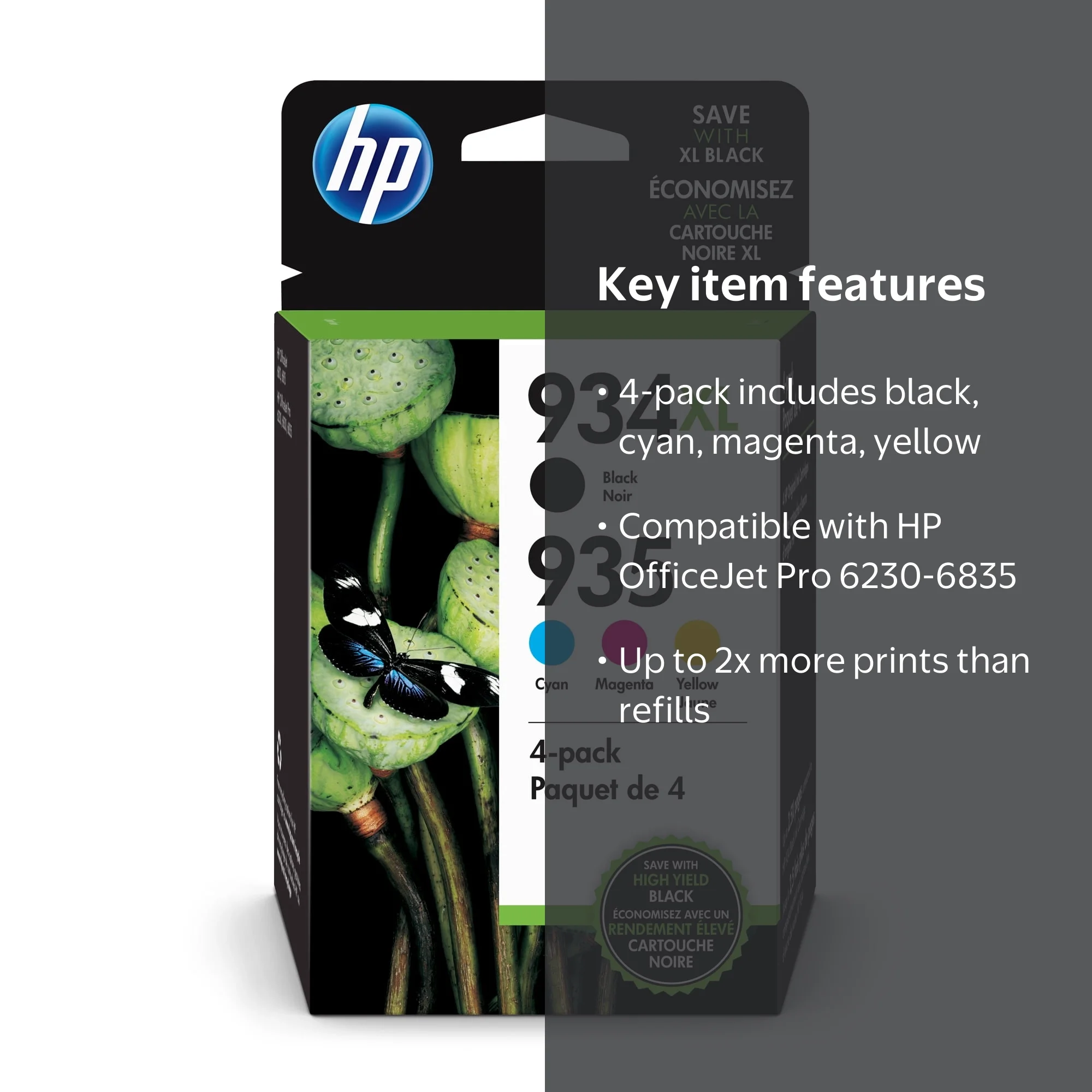 HP, Ink Cartridge, 934XL/935, 4-Pack Black and Color - Walmart.com
