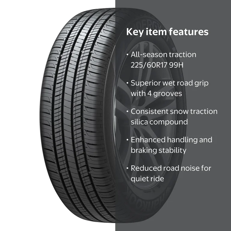 Hankook, Passenger Tire, All Season, 225/60R17 99H - Walmart.com