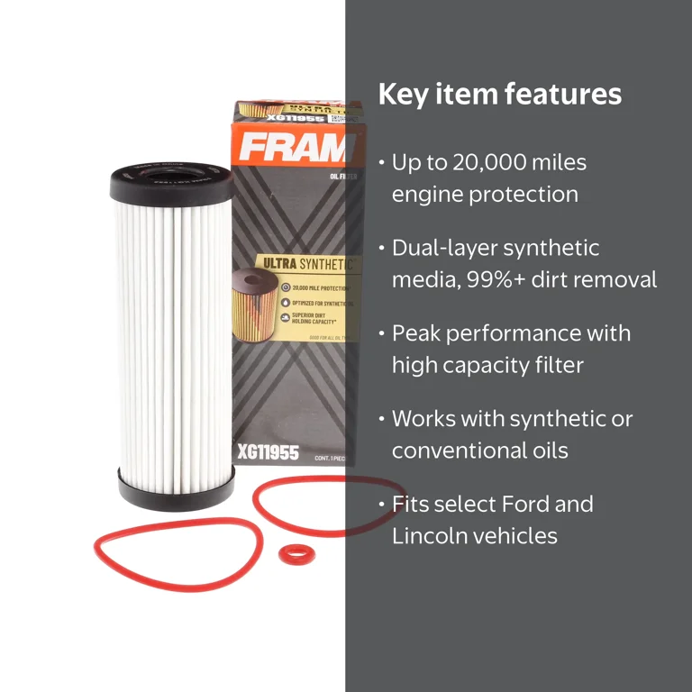FRAM, Oil Filter, XG11955, 20K mile replacement filter - Walmart.com