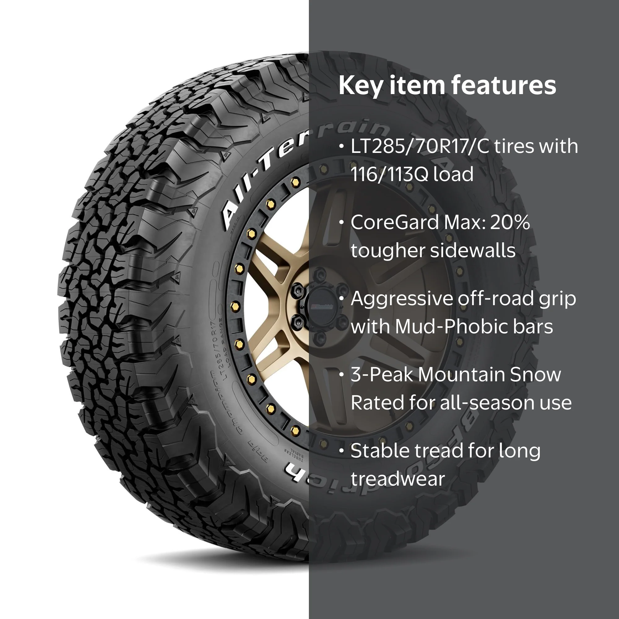 BFGoodrich All-Terrain T/A KO2 All-Season LT285/70R17/C 116/113Q 
