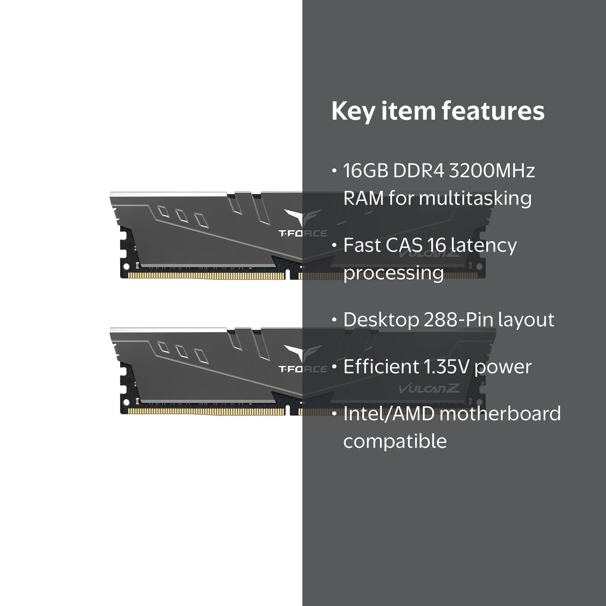 TEAMGROUP T-FORCE VULCAN Z 16GB (2x8GB) DDR4 3200 PC4 25600 Model