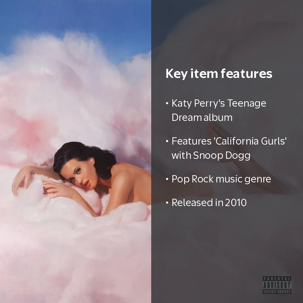 Capitol, Katy Perry, Teenage Dream, CD, 2010 Album, Music