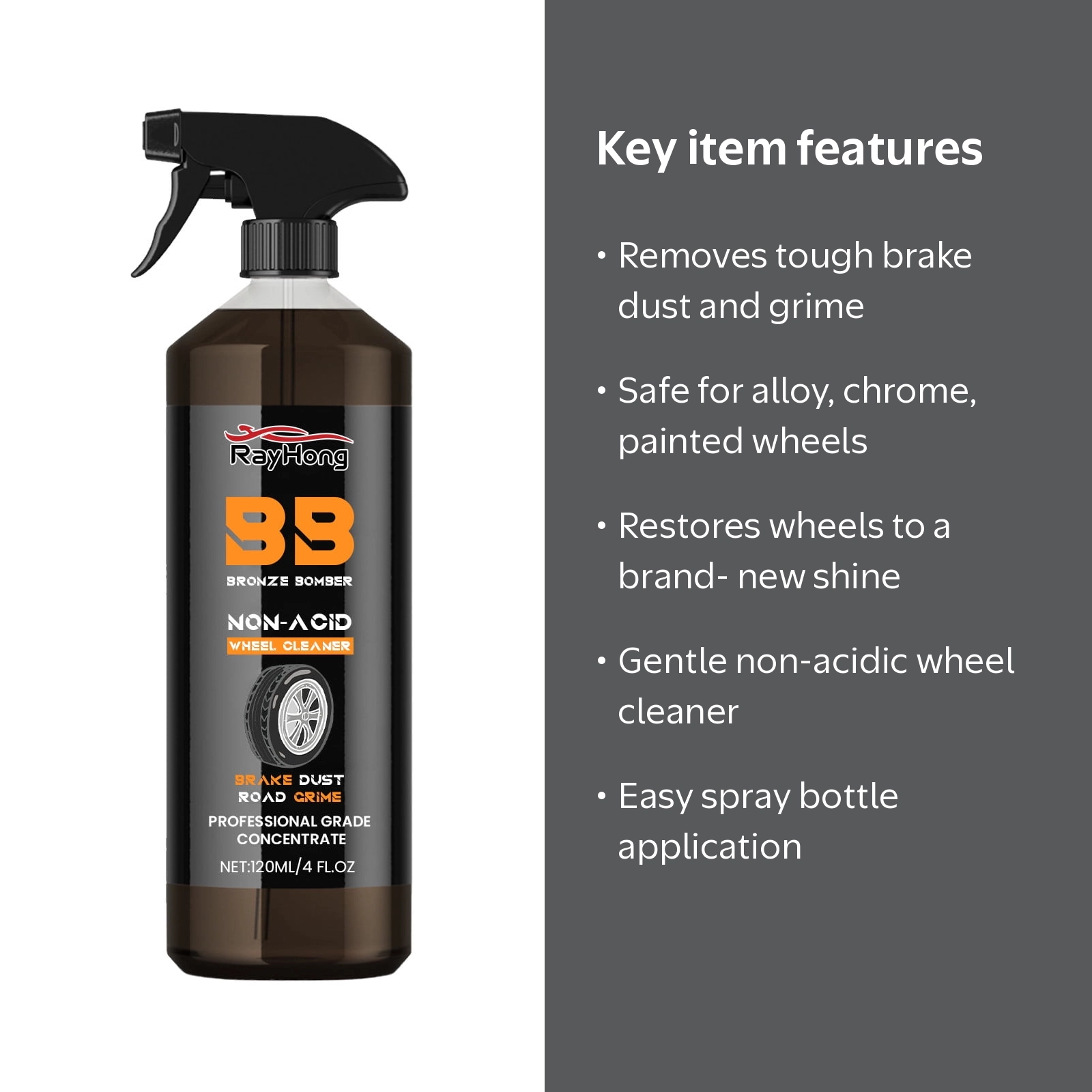 Secret Labs Non-Acid Bronze Bomber Wheel Cleaner, Chrome Cleaning